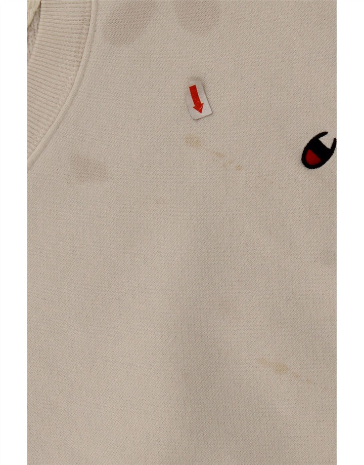 CHAMPION Mens Sweatshirt Jumper Medium White Cotton