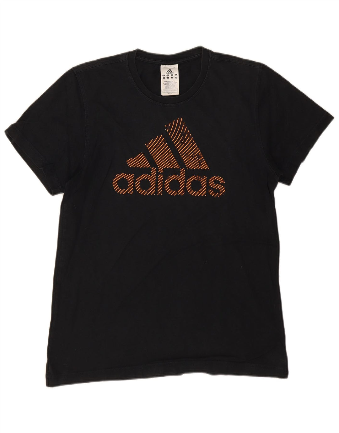Adidas Mens Graphic T-Shirt Top Medium Black Cotton