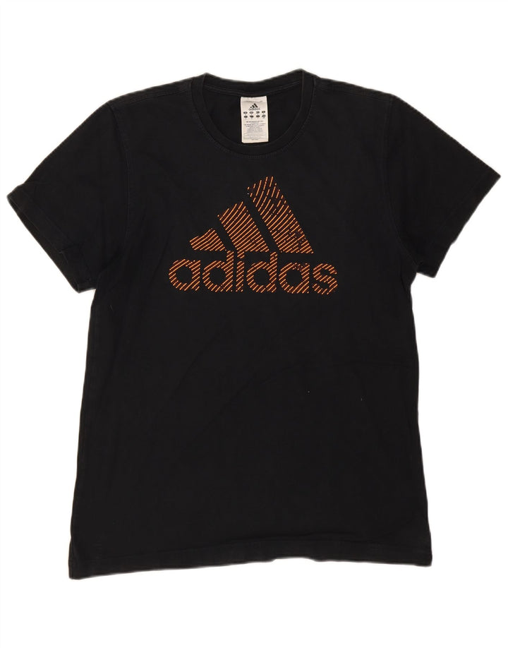 Adidas Mens Graphic T-Shirt Top Medium Black Cotton
