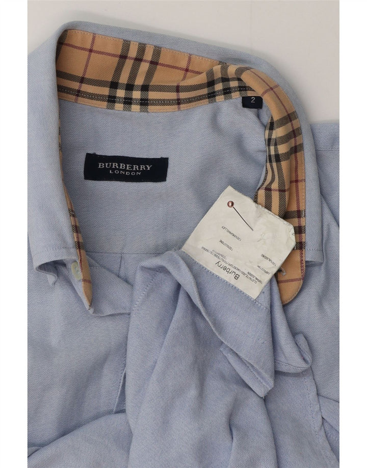 BURBERRY Mens Shirt Medium Blue Cotton