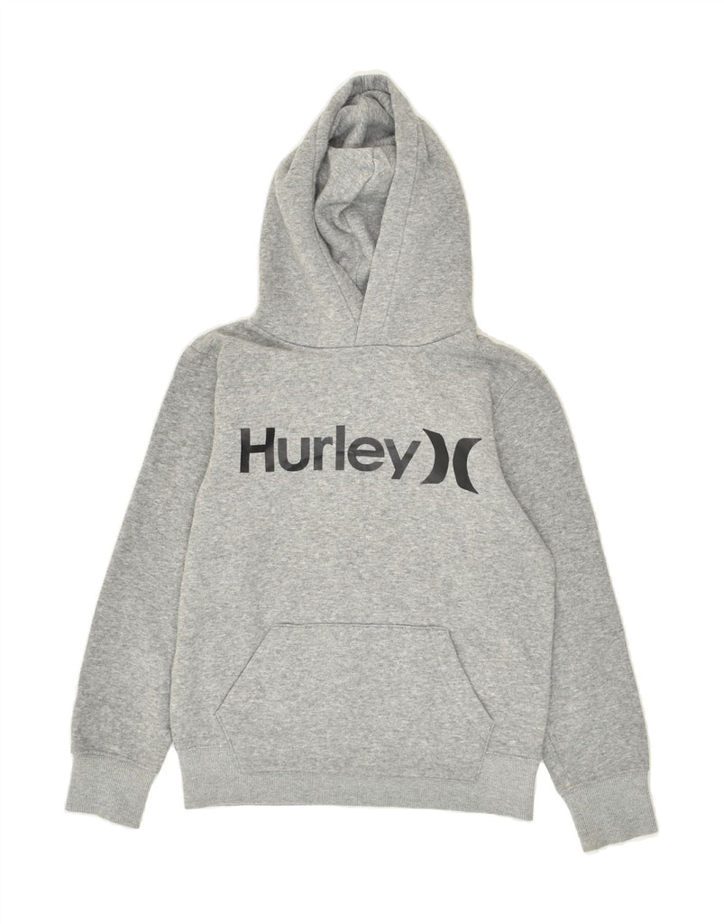 HURLEY Boys Graphic Hoodie Jumper 7-8 Years Grey Cotton | Vintage Hurley | Thrift | Second-Hand Hurley | Used Clothing | Messina Hembry 