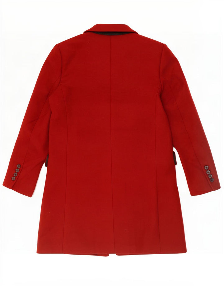 Zara Womens Longline 2 Button Blazer Jacket UK 14 Medium Red