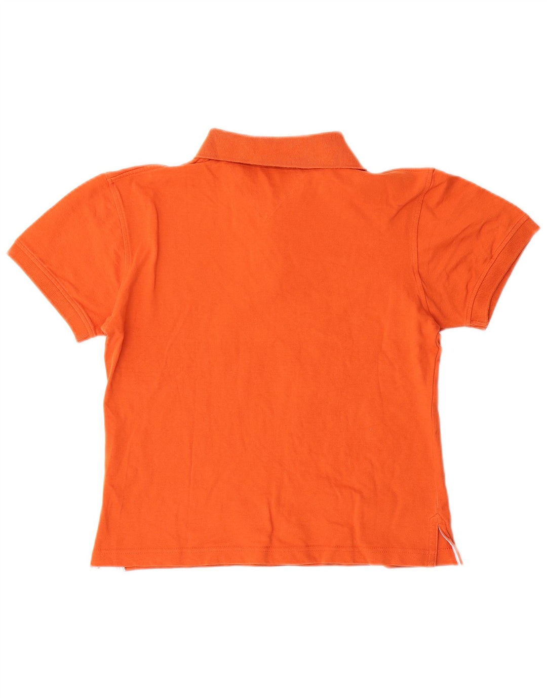 Tommy Hilfiger Womens Polo Shirt UK 12 Medium Orange Cotton