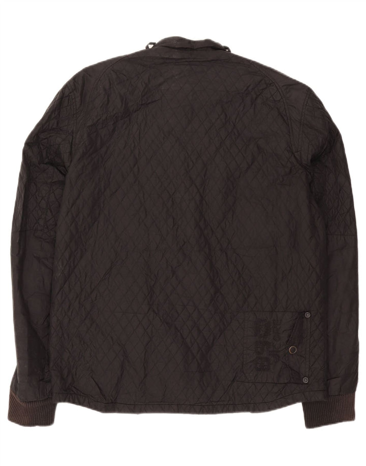 Jack & Jones Mens Quilted Jacket UK 44 2XL Grey Nylon