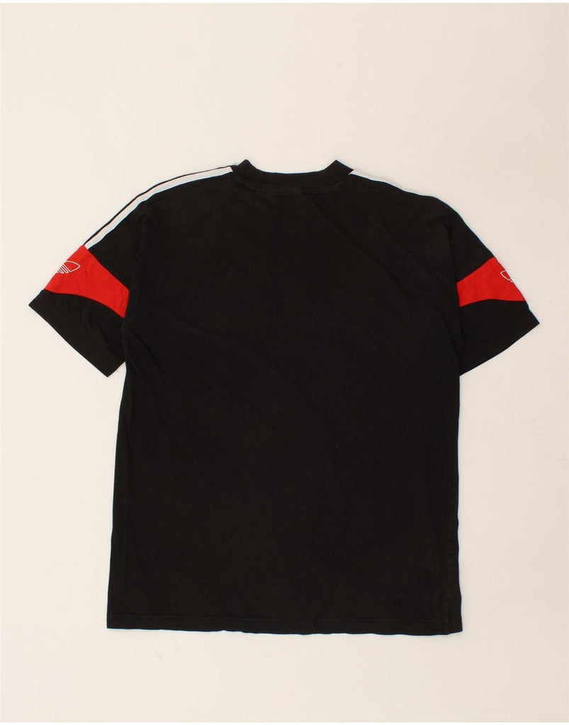 ADIDAS Mens Graphic T-Shirt Top Small Black Colourblock | Vintage Adidas | Thrift | Second-Hand Adidas | Used Clothing | Messina Hembry 