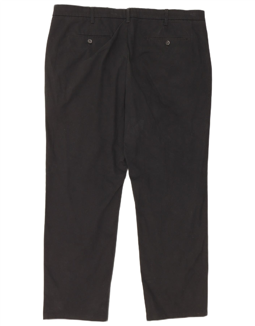 Marks & Spencer Mens Regular Fit Chino Trousers W42 L31 Black Cotton