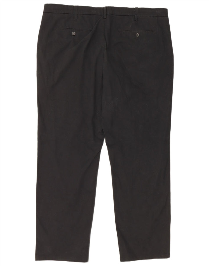 Marks & Spencer Mens Regular Fit Chino Trousers W42 L31 Black Cotton