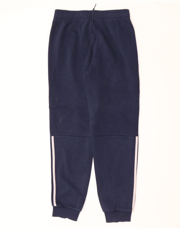 Adidas Boys Tracksuit Trousers Joggers 13-14 Years Navy Blue Cotton