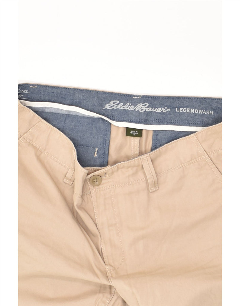 EDDIE BAUER Womens Straight Chino Trousers US 12 Large W32 L27 Brown | Vintage Eddie Bauer | Thrift | Second-Hand Eddie Bauer | Used Clothing | Messina Hembry 