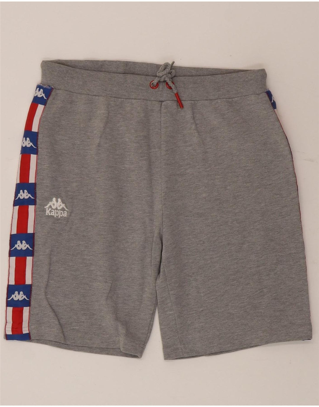 Kappa Mens Graphic Sport Shorts Medium Grey Colourblock Cotton