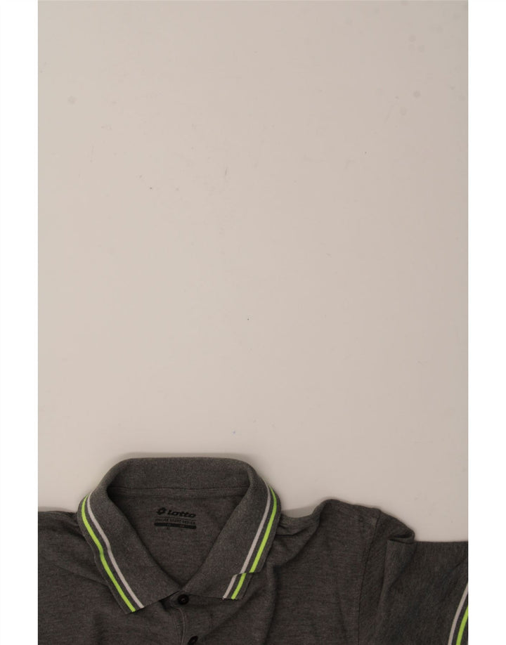 LOTTO Mens Polo Shirt Large Grey Cotton Vintage Lotto and Second-Hand Lotto from Messina Hembry 