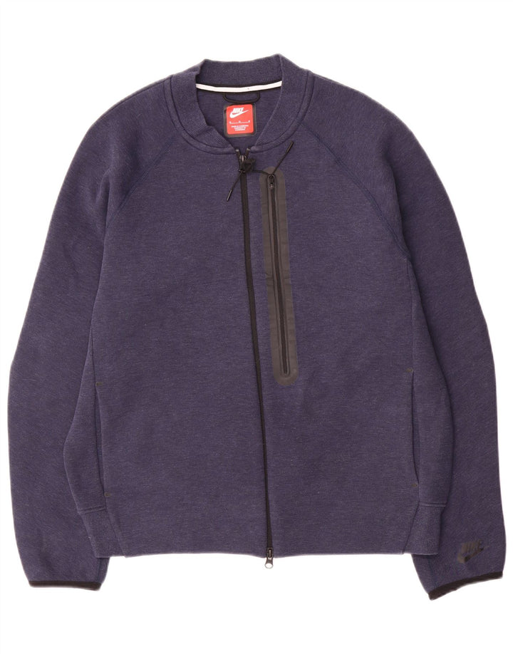 Nike Mens Tracksuit Top Jacket Medium Navy Blue Cotton