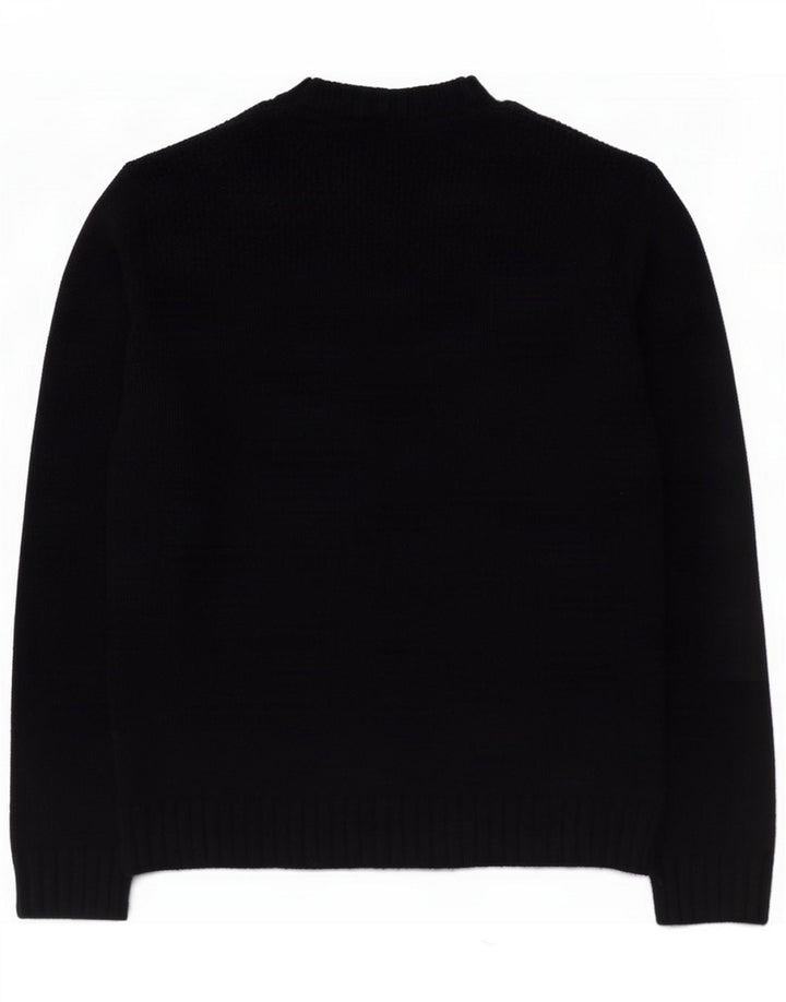 Fat Face Mens Boat Neck Jumper Sweater Large Navy Blue Wool