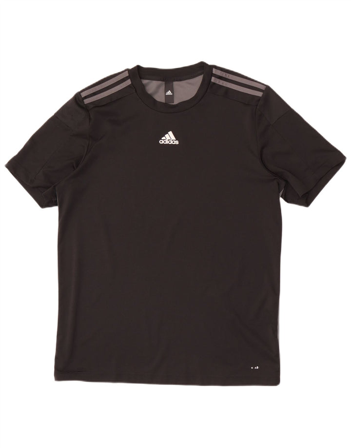 Adidas Mens T-Shirt Top Medium Black Colourblock