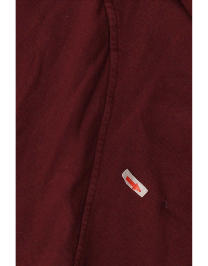 Pull & Bear Womens Graphic Oversized Hoodie Jumper UK 14 Medium Burgundy