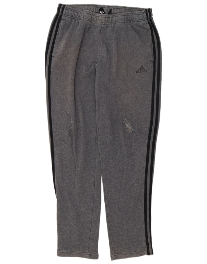 Adidas Mens Tracksuit Trousers Large Grey Cotton