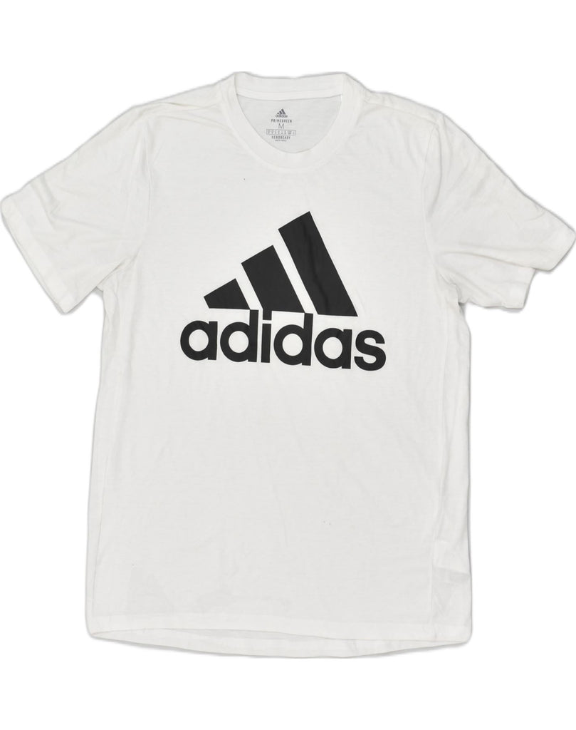 ADIDAS Mens Graphic T-Shirt Top Medium White Polyester | Vintage Adidas | Thrift | Second-Hand Adidas | Used Clothing | Messina Hembry 