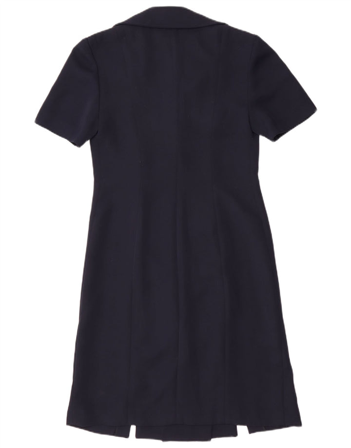 LUISA SPAGNOLI Womens Double Breasted Shirt Dress IT 42 Medium Navy Blue