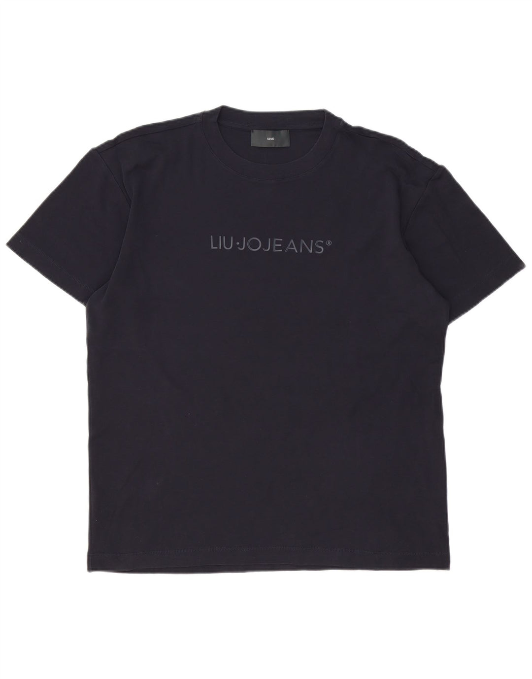 Liu Jo Mens Graphic T-Shirt Top Medium Navy Blue