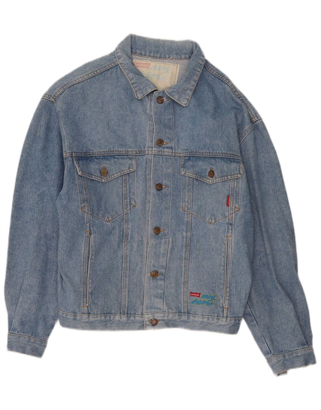 Carrera Mens Denim Jacket UK 38 Medium Blue