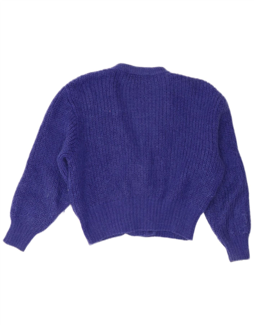 St Michael Womens Cardigan Sweater UK 12/14 Medium Blue Mohair