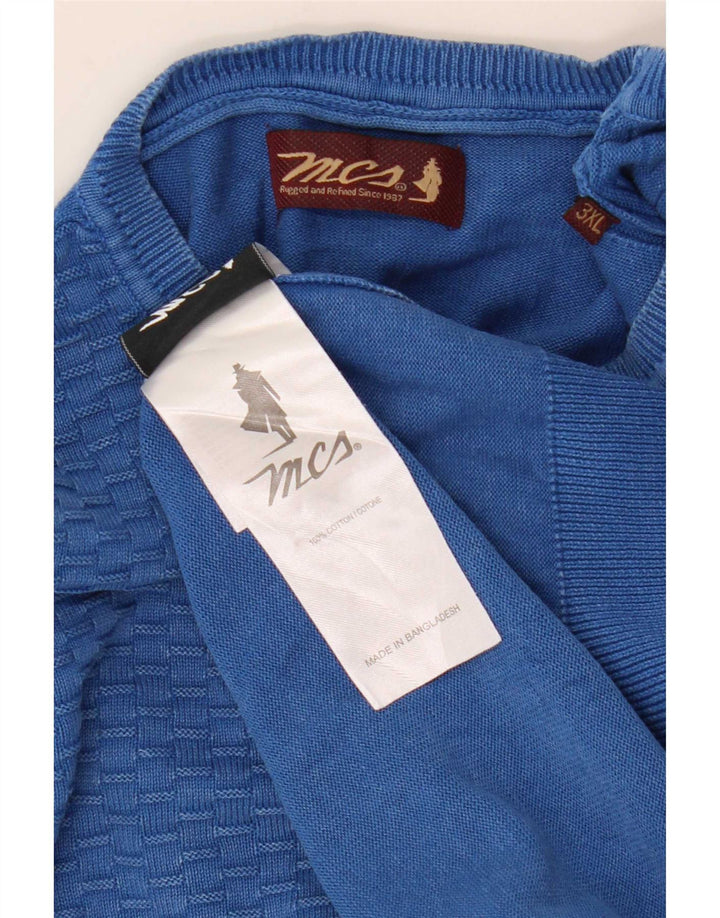 Marlboro Classics Mens Crew Neck Jumper Sweater 3XL Blue Cotton