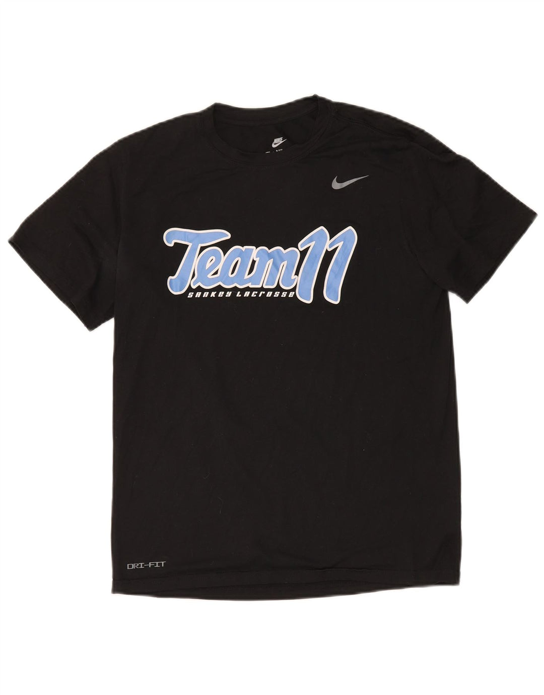 Nike Mens Dri Fit Graphic T-Shirt Top Medium Black Polyester