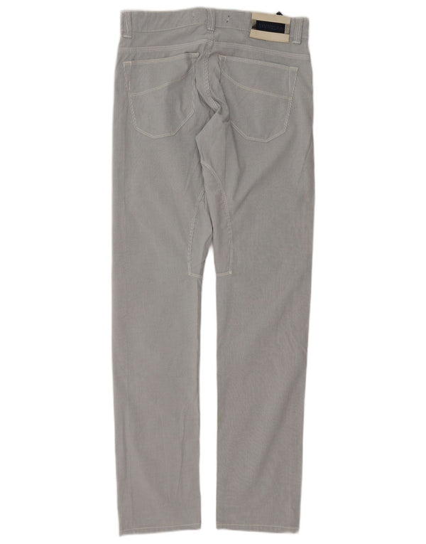 SIVIGLIA Mens Slim Casual Trousers W31 L34 Blue Pinstripe Cotton