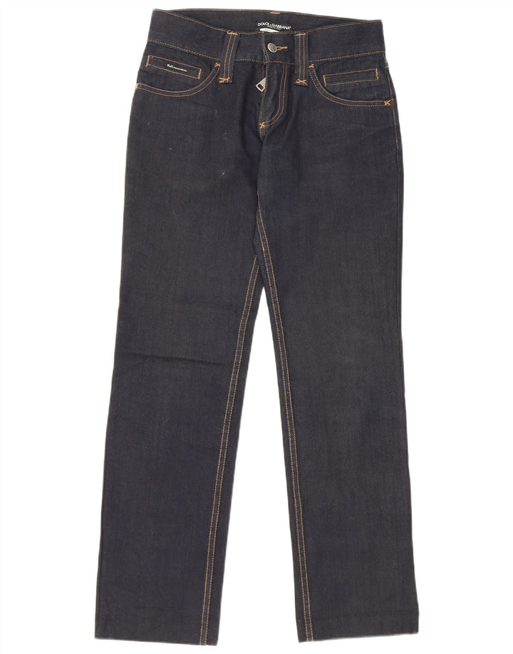 Dolce & Gabbana Womens Straight Jeans IT 44 Medium W28 L29 Navy Blue Cotton