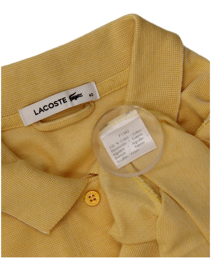 Lacoste Womens Polo Dress Size 40 Medium Yellow Cotton
