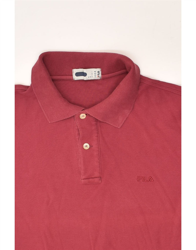 FILA Mens Polo Shirt IT 46 Small Red Cotton | Vintage Fila | Thrift | Second-Hand Fila | Used Clothing | Messina Hembry 