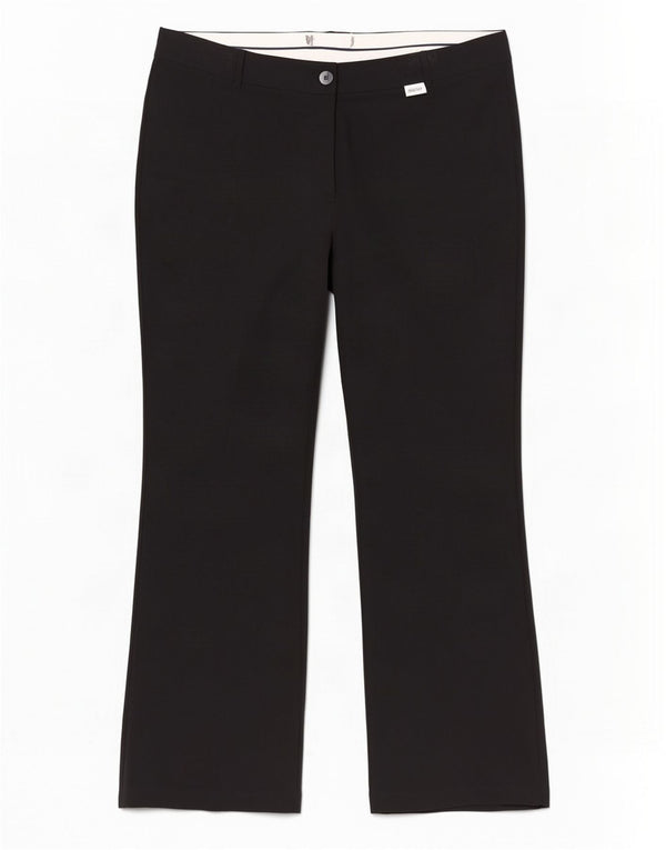 Marks & Spencer Womens High Waist Suit Trousers UK 18 XL W38 L30 Black