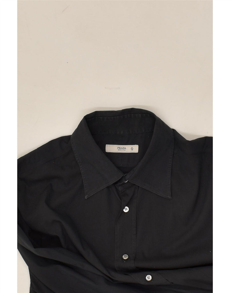 PRADA Mens Shirt Size 41 16 Large Grey | Vintage Prada | Thrift | Second-Hand Prada | Used Clothing | Messina Hembry 