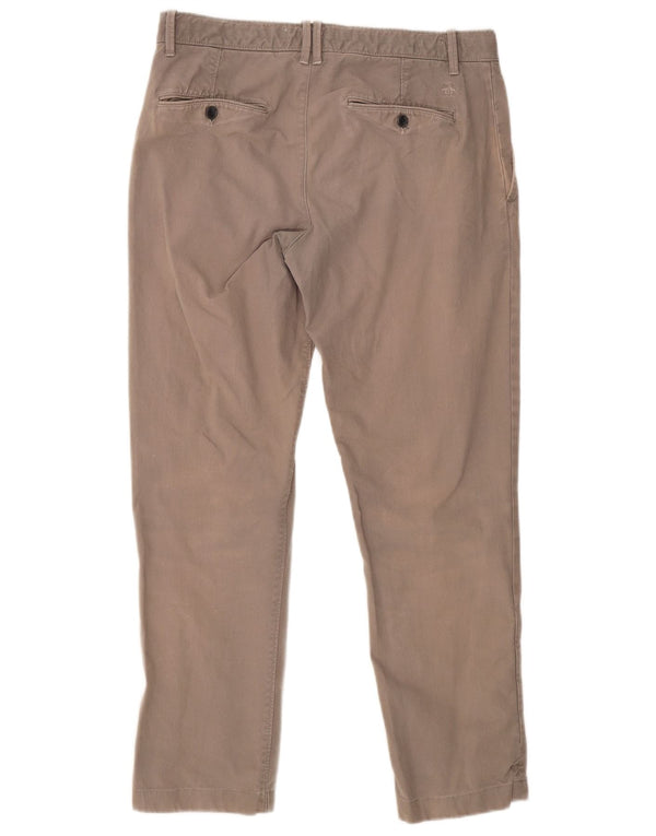 Penguin Mens Slim Chino Trousers W32 L28 Beige Cotton