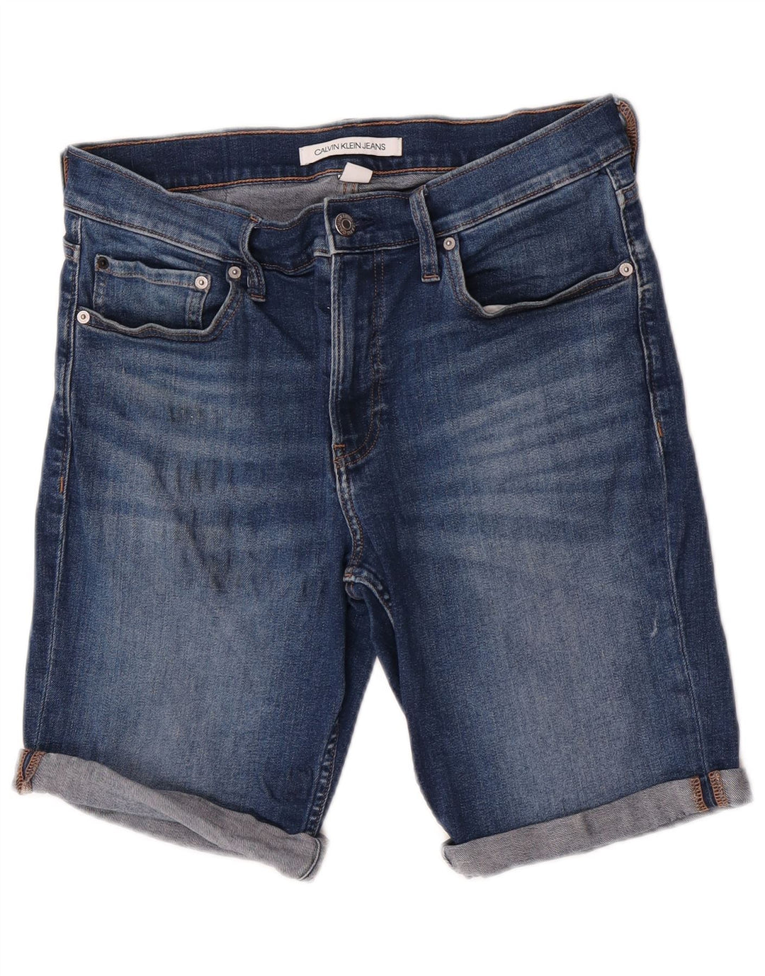 Calvin Klein Mens Denim Shorts W31 Medium  Blue Cotton