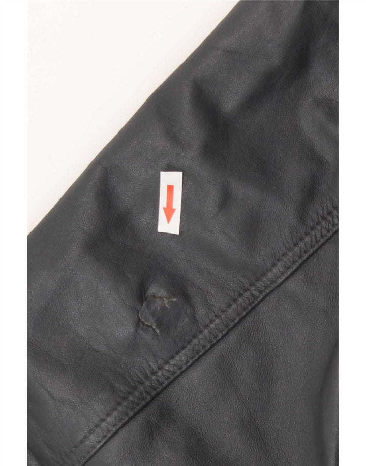Fatigue Mens Leather Jacket UK 42 XL Grey