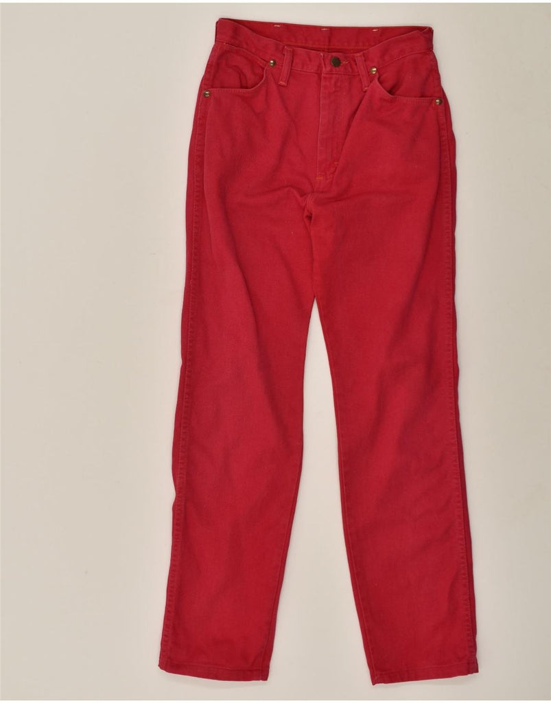 WRANGLER Womens Straight Jeans US 9 Medium W28 L34 Red Cotton | Vintage Wrangler | Thrift | Second-Hand Wrangler | Used Clothing | Messina Hembry 