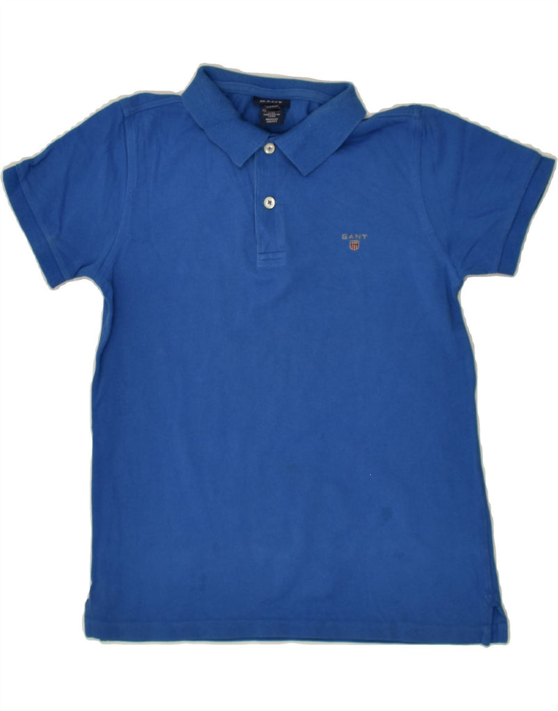 GANT Boys Polo Shirt 9-10 Years Large  Blue Cotton | Vintage Gant | Thrift | Second-Hand Gant | Used Clothing | Messina Hembry 