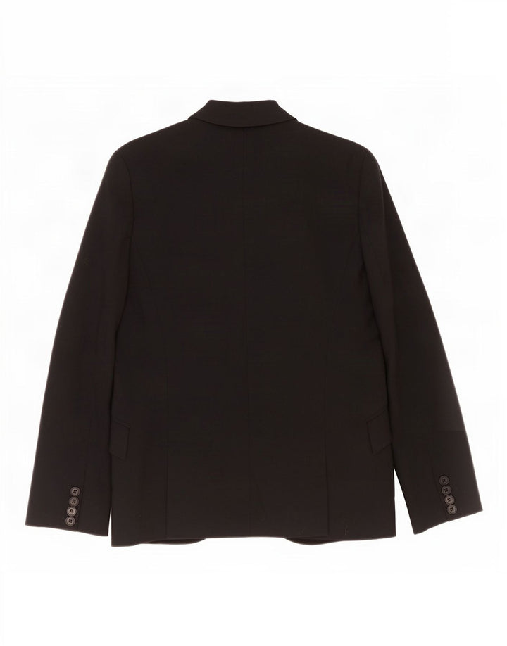 Zara Womens 1 Button Blazer Jacket EU 38 Small Black Polyester
