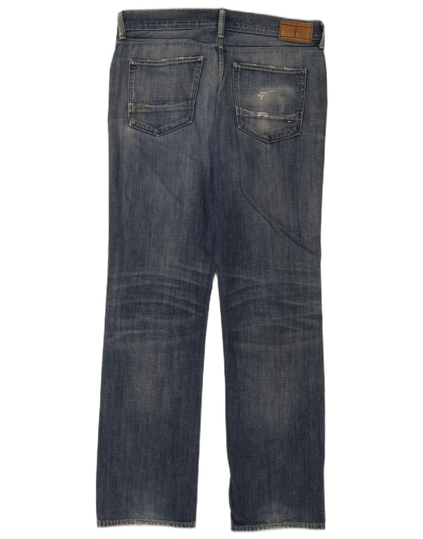 Tommy Hilfiger Mens Mercer Regular Fit Straight Jeans W33 L32 Blue Cotton