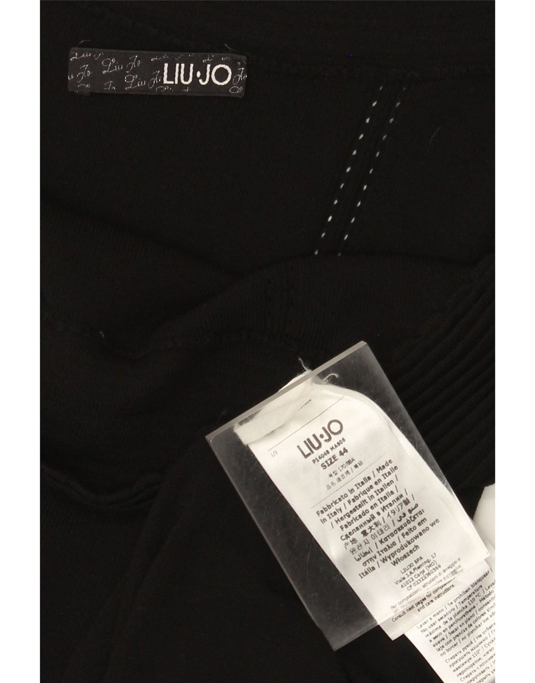 Liu Jo Womens Off Shoulder Dress IT 44 Medium Black Viscose
