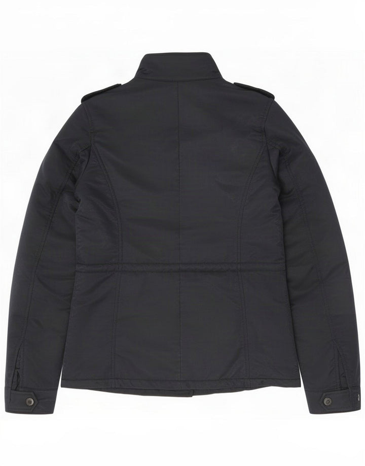 Refrigiwear Womens Military Jacket UK 12 Medium Navy Blue Polyester