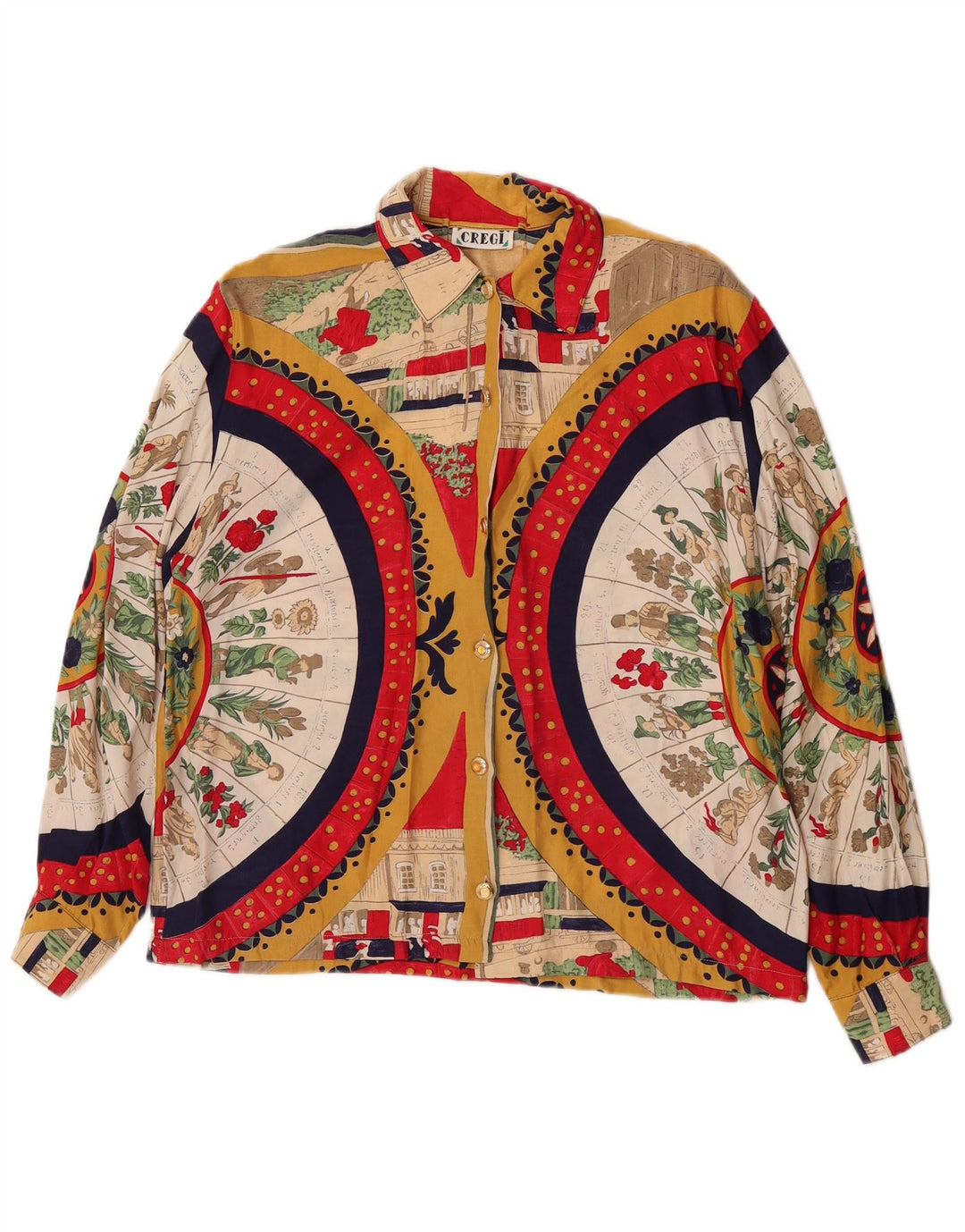 Vintage Womens Graphic Shirt UK 16 Large Multicoloured Floral