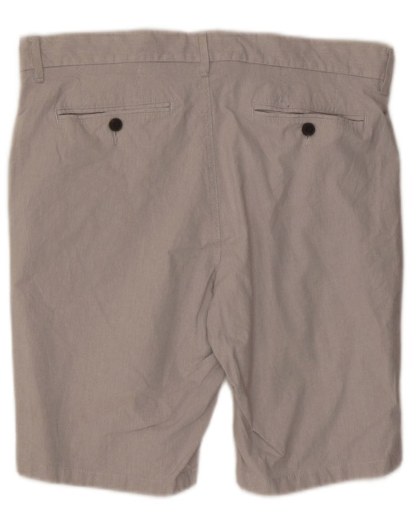 Marks & Spencer Mens Chino Shorts W34 Large Grey Cotton