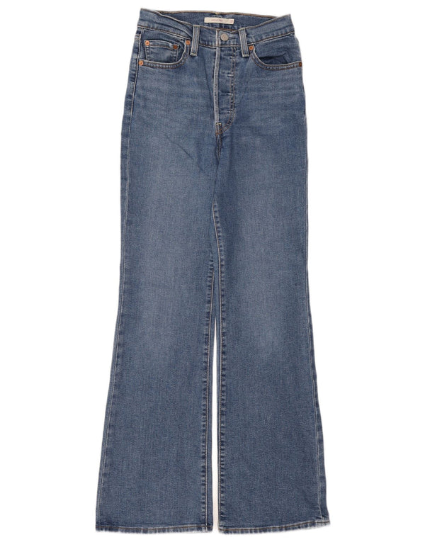 Levi's Womens Ribcage Bootcut Jeans W27 L31 Blue Cotton