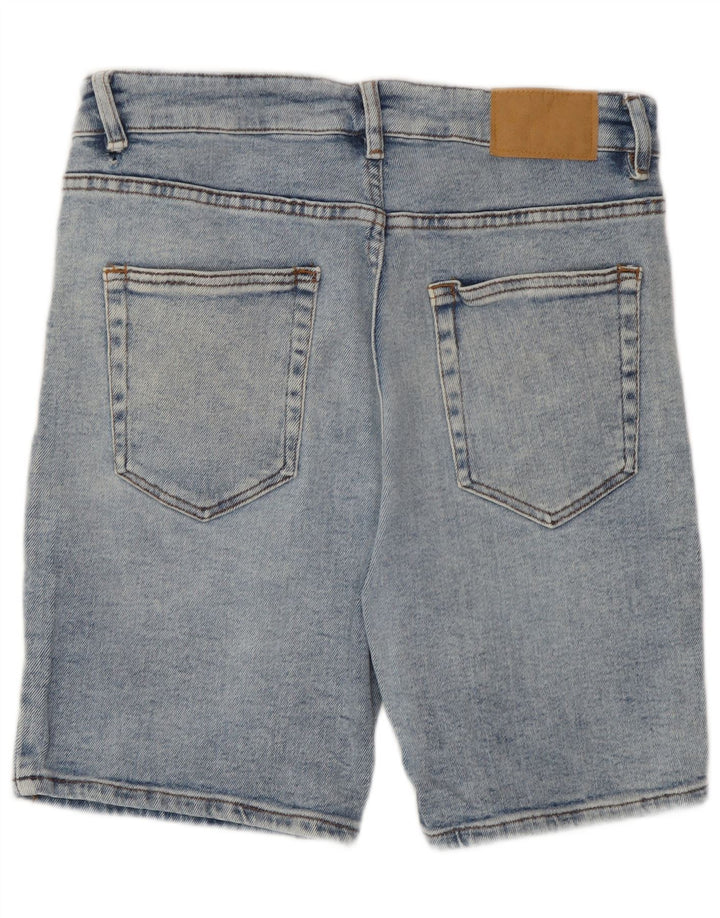 Zara Mens Denim Shorts EU 42 Large W32  Blue Cotton