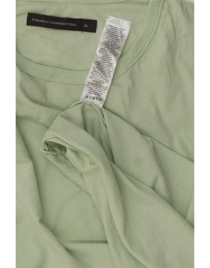 French Connection Mens T-Shirt Top XL Green Cotton
