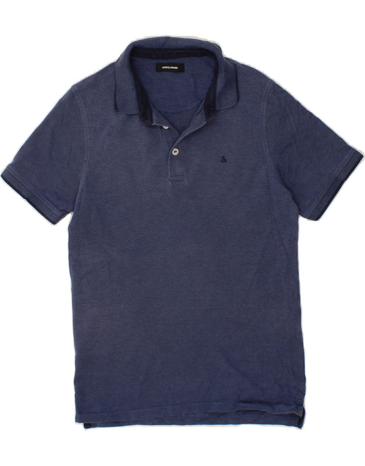 JACK & JONES Mens Polo Shirt Small Blue Cotton Vintage Jack & Jones and Second-Hand Jack & Jones from Messina Hembry 