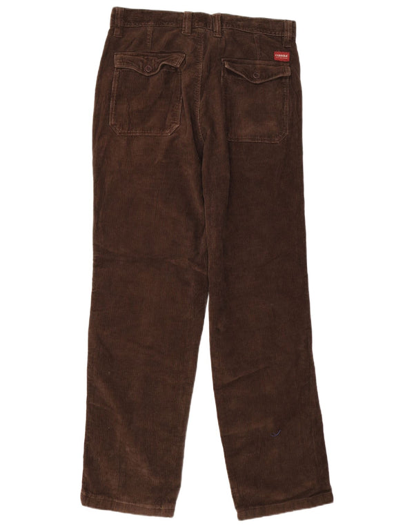 CARRERA Mens Straight Corduroy Trousers IT 48 Medium W32 L30 Brown Cotton