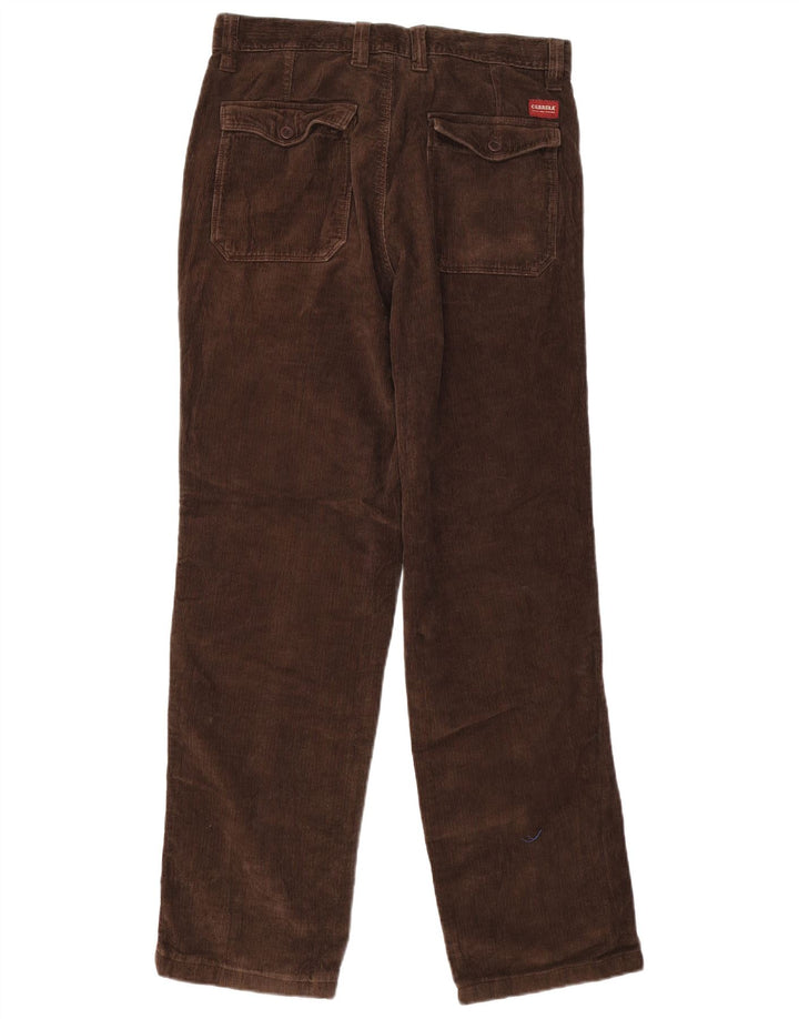 CARRERA Mens Straight Corduroy Trousers IT 48 Medium W32 L30 Brown Cotton